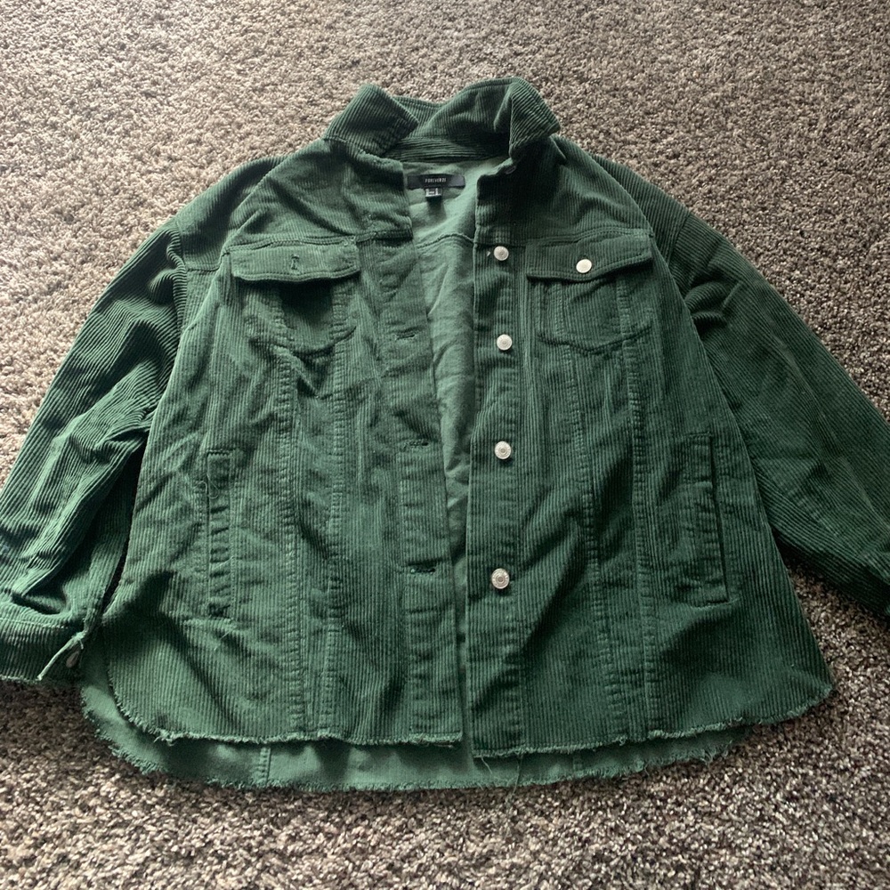 Green corduroy jacket from forever 21